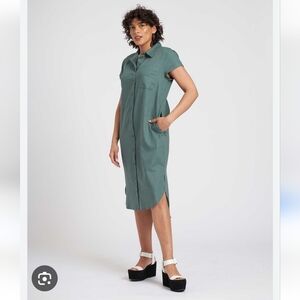 Forest Green Shirt Dress
